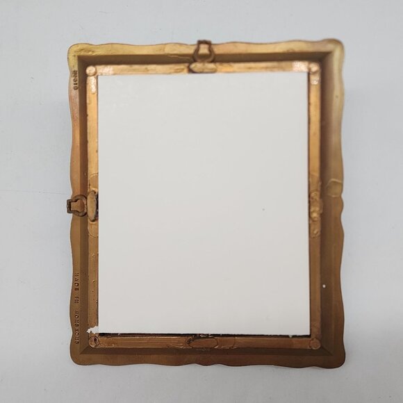Vintage Ornate Gold Tone Plastic Picture Frame Made In Hong Kong 4x5 - Picture 7 of 11